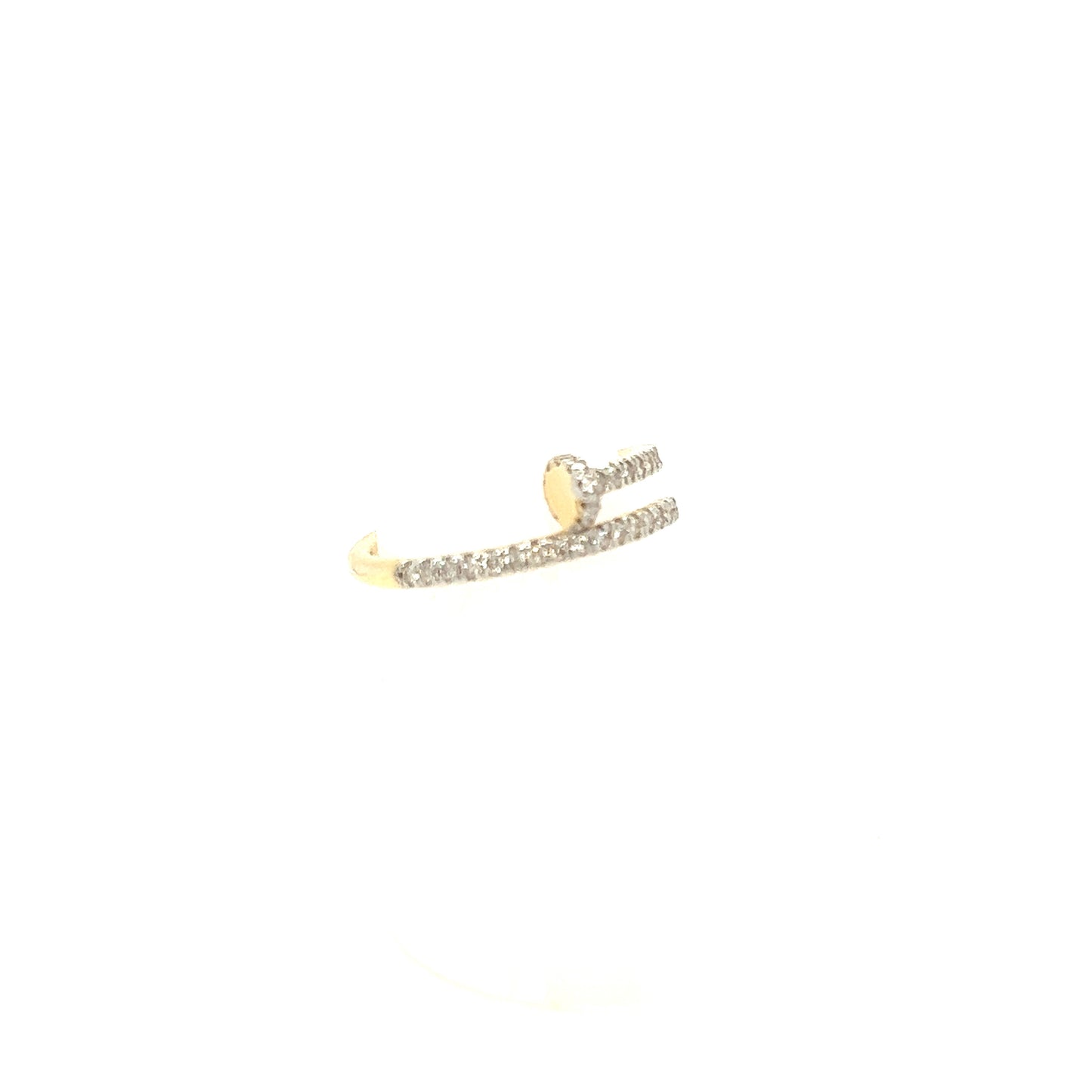 14K Diamond Nail Ring