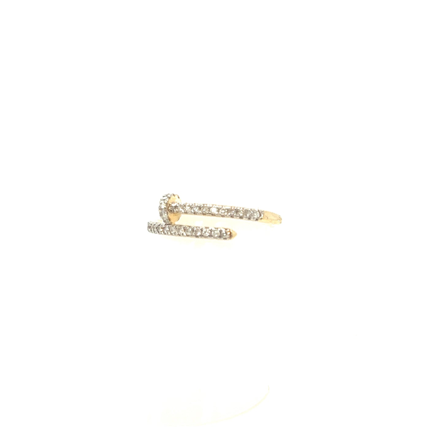 14K Diamond Nail Ring