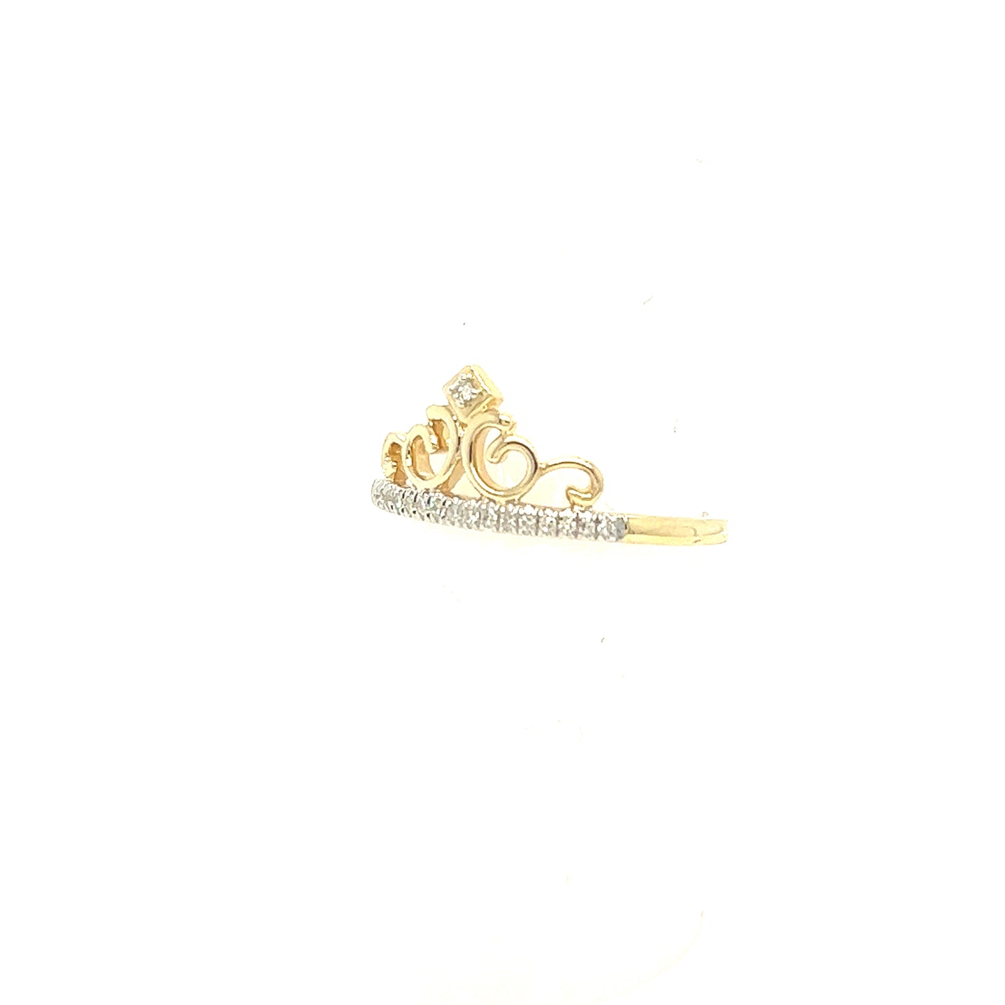 14KY Diamond Princess Ring