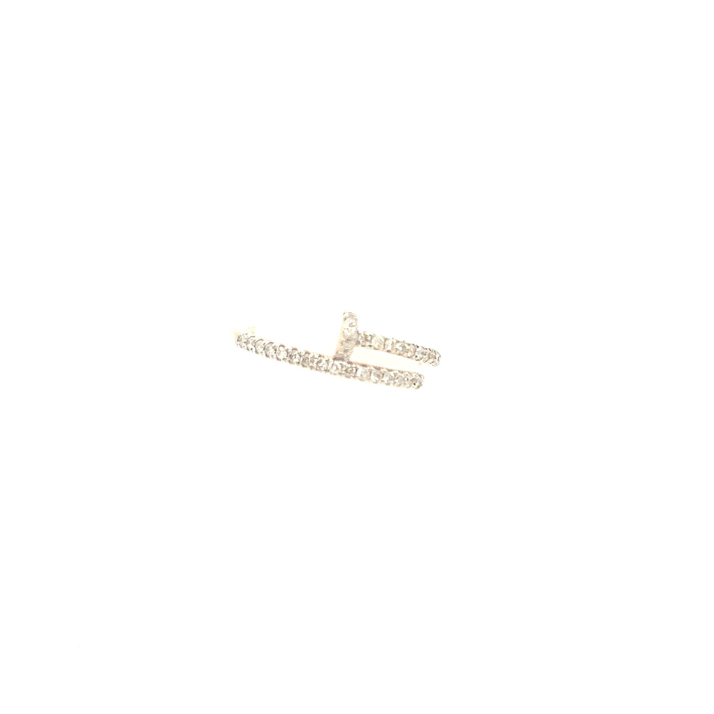 14K Diamond Nail Ring (Rose)