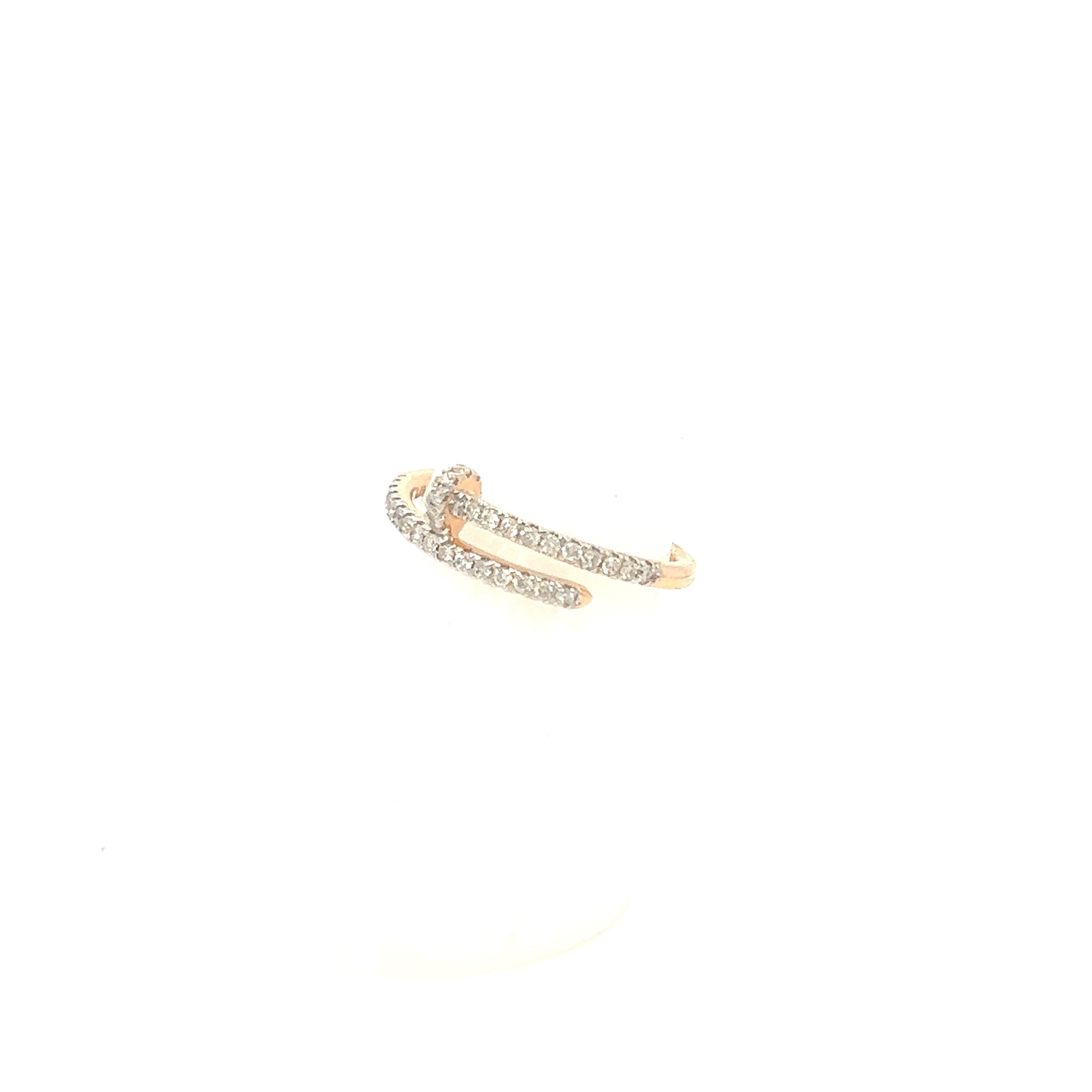 14K Diamond Nail Ring (Rose)